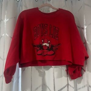 Boys lie red cropped sweatshirt EVERYTHING MUST GO accepting low offers+bundles